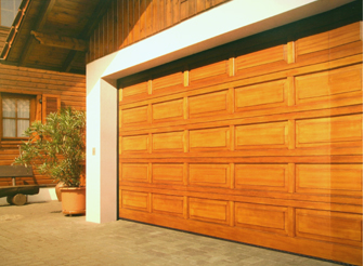 Hemlock Hormann timber sectional garage door